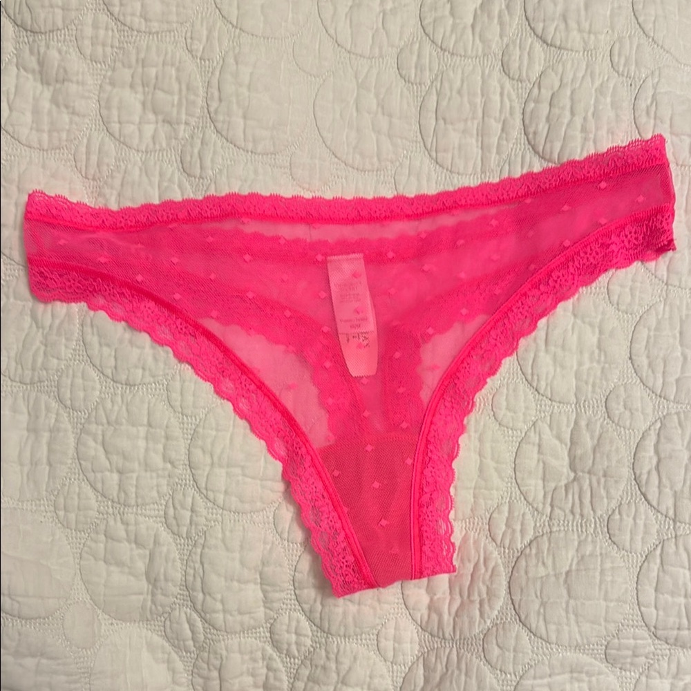 Victoria's Secret Pink Lace Thong Panties